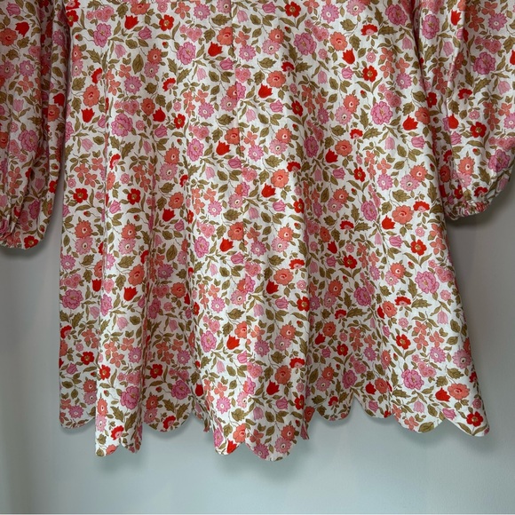 Zimmermann Goldie Scallop Dress Coral Blossom Size 2 - Picture 13 of 14